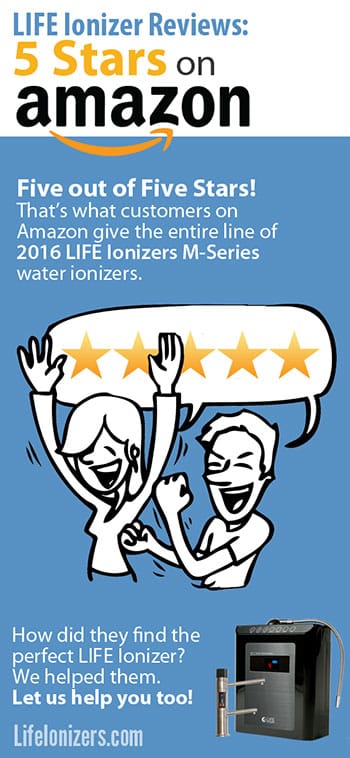 life ionizers reviews: 5 stars on amazon image