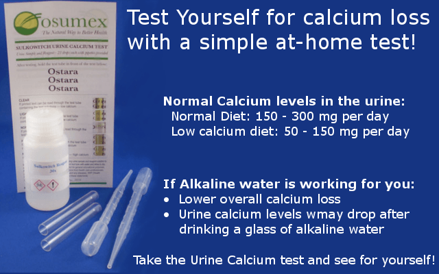 how to find out if alkaline water is reducing calcium loss infographic