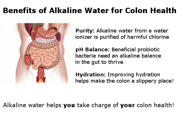 alkaline water benefits for the colon infographic