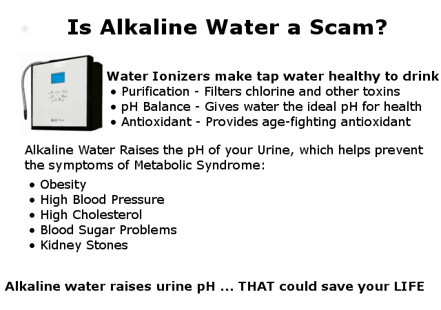 alkaline water scam infographic
