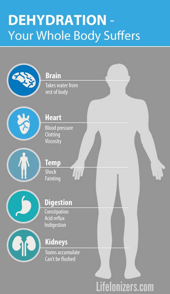 effects of dehydration on the body infographic