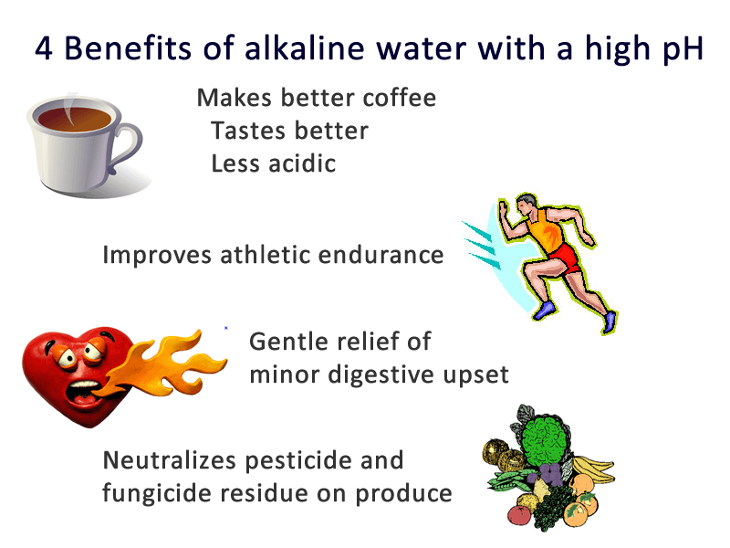 4 uses for alkaline water with a pH greater than 10 infographic